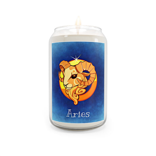 Aries Zodiac Scented Soy Candle | Astrology Gift | Home Decor | Meditation | Birthday Gift | Fragrant Candle